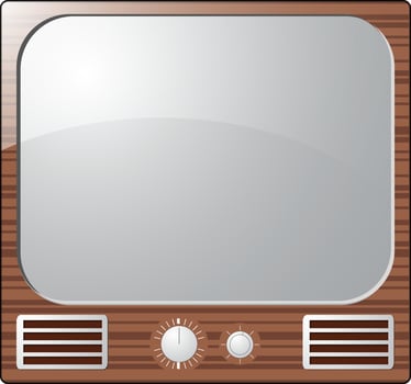 Flat design of retro television set. vector
