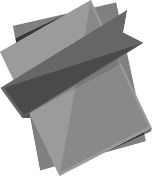 Illustration of a gray and black ribbon. vector