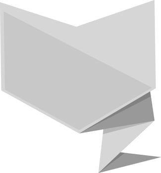 Gray blank paper tag or sticker. vector