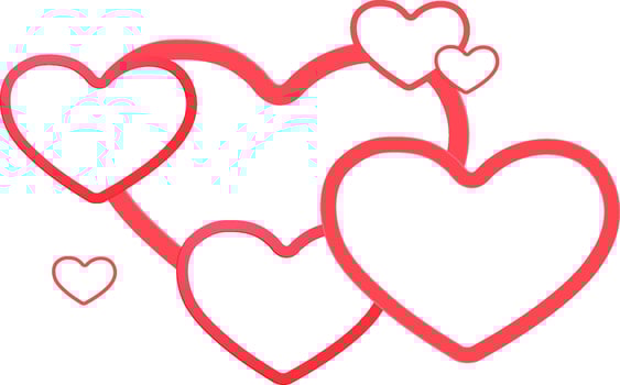 Hearts decorated background for Love concept. vector