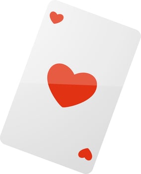 Illustration of heart playing card. vector