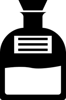 Stylish black and white bottle. vector