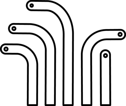 Line art illustration of seaweed. vector