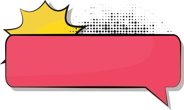 Comic empty speech bubble sticker. vector