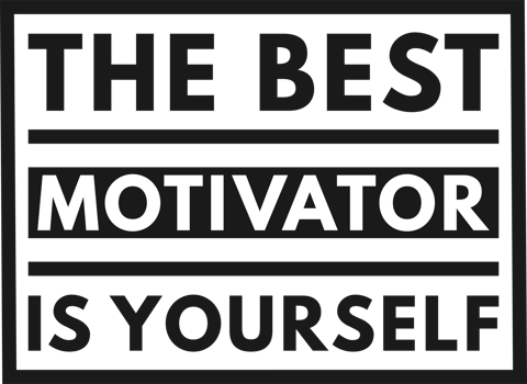 The Best Motivator Is Yourself, Motivational Typography Quote Design. png