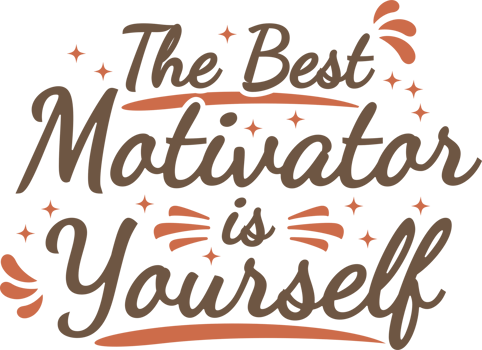 The Best Motivator Is Yourself, Motivational Typography Quote Design. png