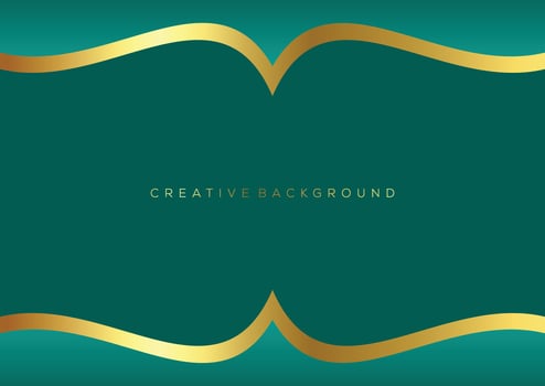 greenish blue with luxury line decoration background vector