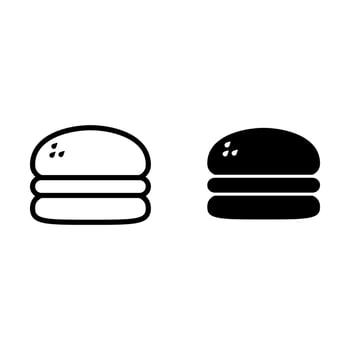 Burger Icon Vector Illustration Logo Template