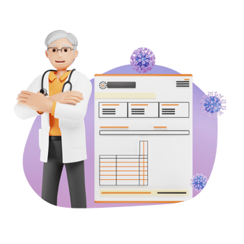 Medical Test 3D Character Illustration png
