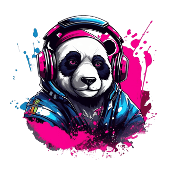 Cute Panda Bear No Background Image. Apply to any context. Perfect for Print on Demand Merchandise Design. png