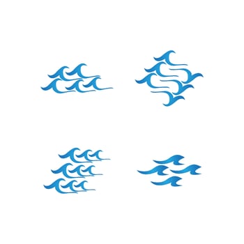 Splash water wave beach logo and symbol vector