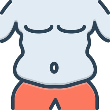 color icon for fat vector