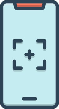 color icon for print screen vector