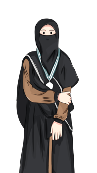 Muslim Woman in School Graduation Attire png