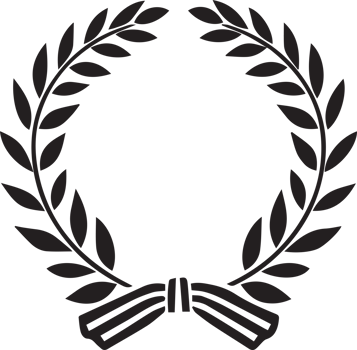 Hand Drawn leaf wreath in flat style png