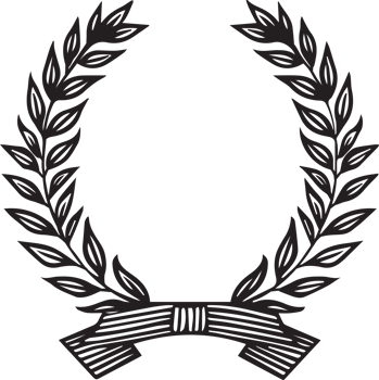 Hand Drawn leaf wreath in flat style png