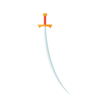 Cartoon game sword on transparent background. Crossed Knight Sword Ancient Weapon Cartoon Design png