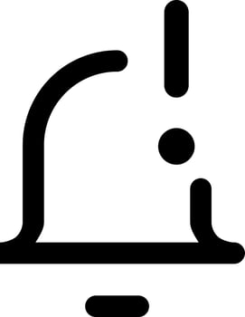 Notification Alarm simple icon illustration in line style and used for user interface, web, software and many more vector