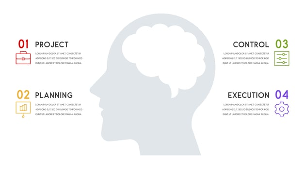 Vector human head and other elements for infographics