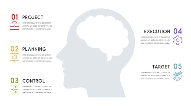 Vector human head and other elements for infographics