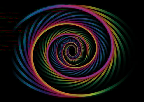 abstract rainbow vortex style background vector