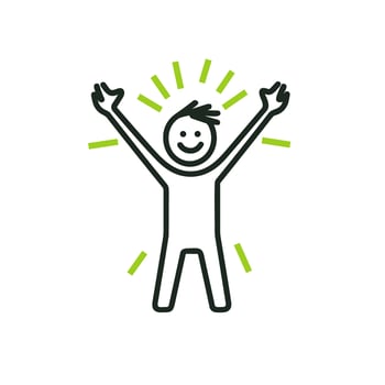 Celebrating Joy An Image of a Vibrant and Colorful Icon Logo vector