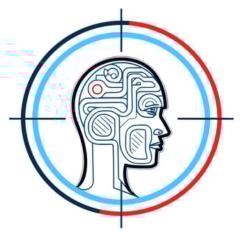 Exploring the Mind An Image of a Thoughtful Icon Logo vector