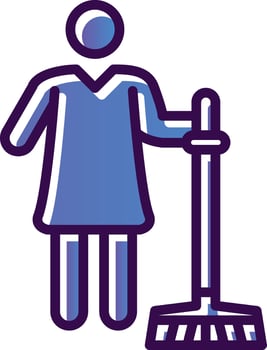 Charwoman Vector Icon Design