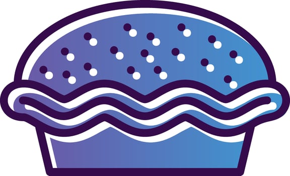 Pie Vector Icon Design