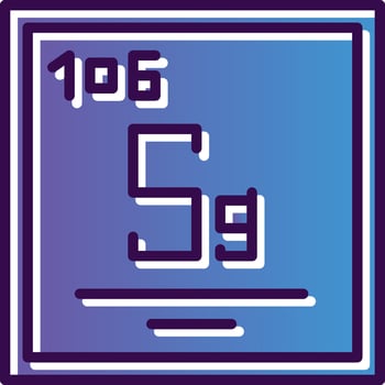 Seaborgium Vector Icon Design