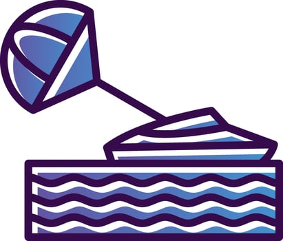 Parasailing Vector Icon Design