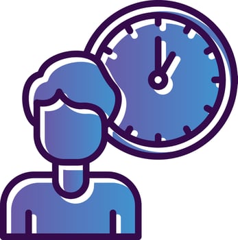 Working hours Vector Icon Design