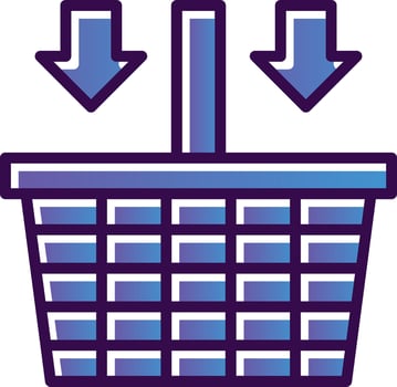 Shopping basket Vector Icon Design