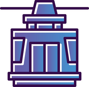 Cable car Vector Icon Design
