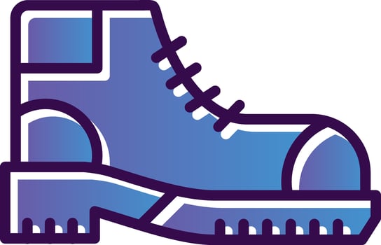 Hiking boots Vector Icon Design