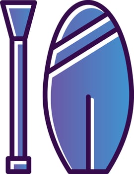 Paddle board Vector Icon Design