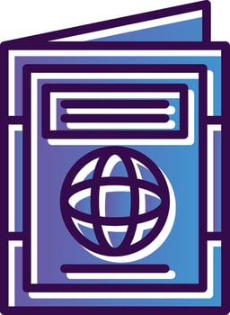 International passport Vector Icon Design