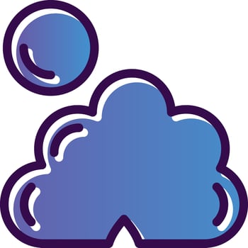 Dark cloud cover Vector Icon Design