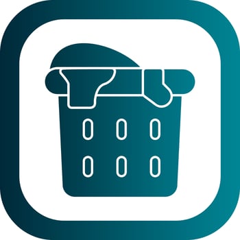 Laundry basket Vector Icon Design