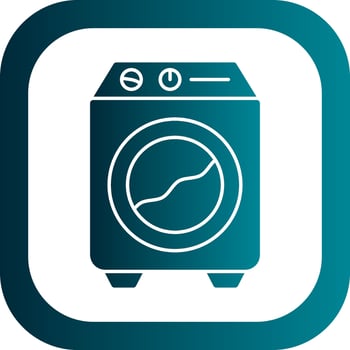 Washing machine Vector Icon Design