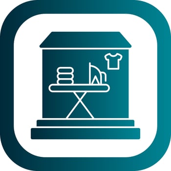 Laundry shop Vector Icon Design