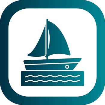 Catamaran Vector Icon Design