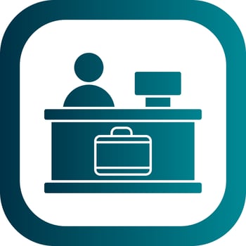 Check-in Vector Icon Design