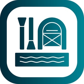 Rafting Vector Icon Design