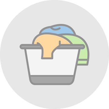 Laundry basket Vector Icon Design