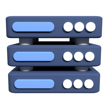 3D server icon. Computer server 3d render icon. Cloud computing. 3d render illustration png