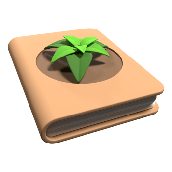 Ecology book 3d render icon. 3d render book icon. 3d rendering illustration png
