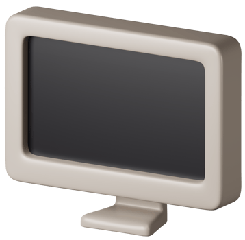 Computer 3d rendering icon illustration png