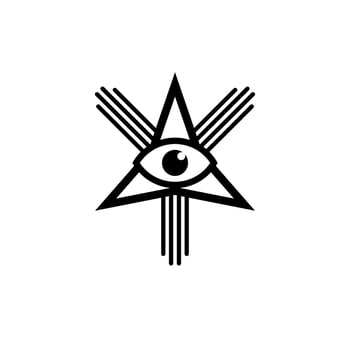 all seeing eye symbol vector illustration