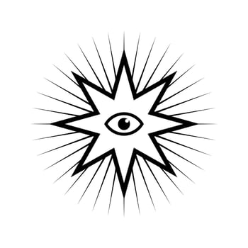 all seeing eye symbol vector illustration